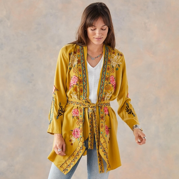 DRIFTWOOD Tops - DRIFTWOOD Abby Embroidered Robe NWT